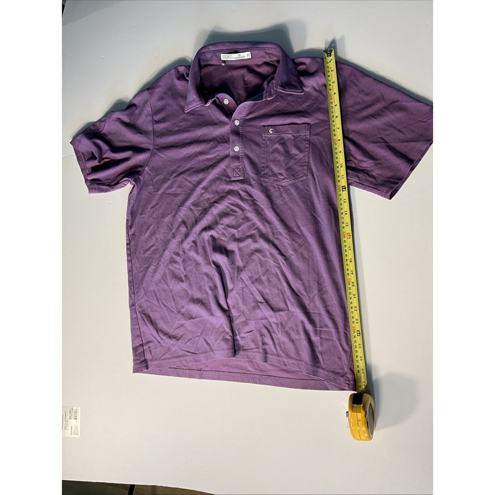 Criquet Polo Shirt Mens XLarge Purple Cotton Short Sleeve Golf Casual Pocket - Picture 4 of 6